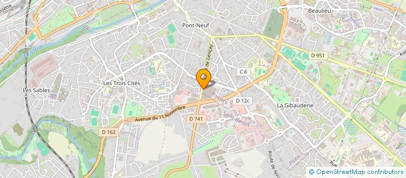 localisation de l'entreprise LB2 COIFFURE à POITIERS