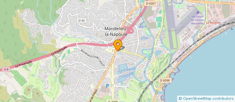 localisation de l'entreprise LB2D INTERIEUR  MANDELIEU-LA-NAPOULE