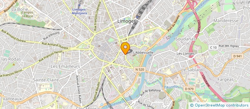 localisation de l'entreprise LB2E à LIMOGES