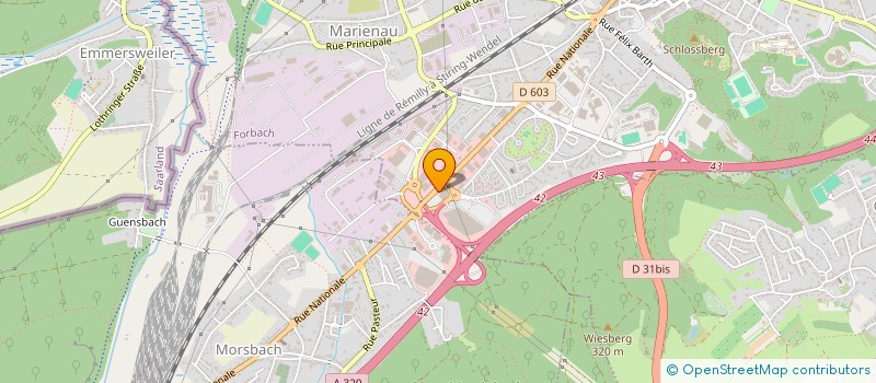 localisation de l'entreprise LB2J  FORBACH