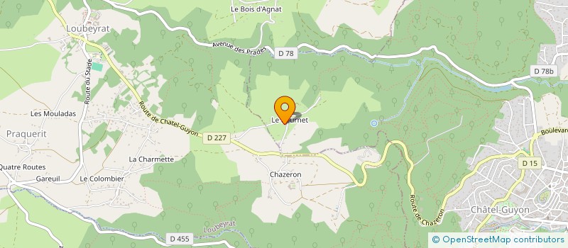 localisation de l'entreprise LB3 à CHATEL-GUYON