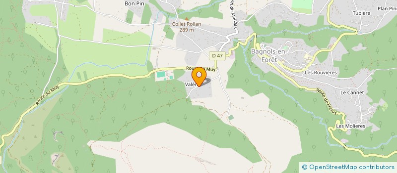 localisation de l'entreprise LBA DE L ESTEREL à BAGNOLS-EN-FORET