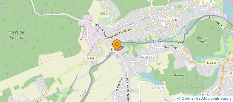 localisation de l'entreprise LBA GESTION à SAUSSAY