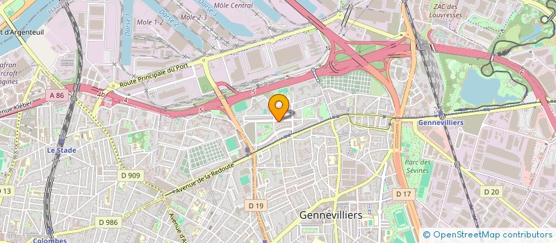 localisation de l'entreprise LBA LOC à GENNEVILLIERS