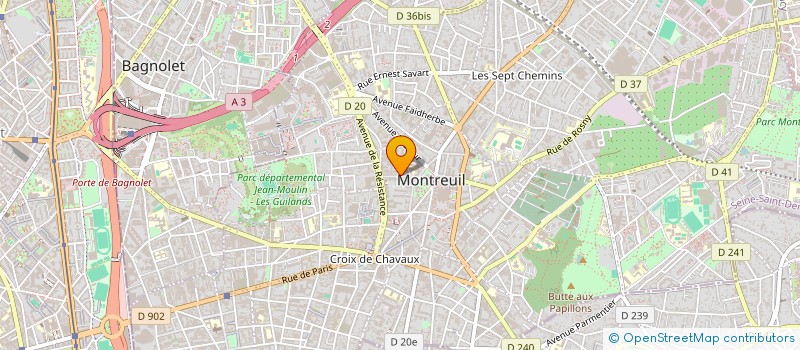 localisation de l'entreprise LBAU à MONTREUIL