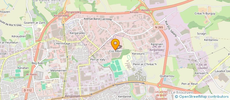 localisation de l'entreprise LBB  GUIPAVAS