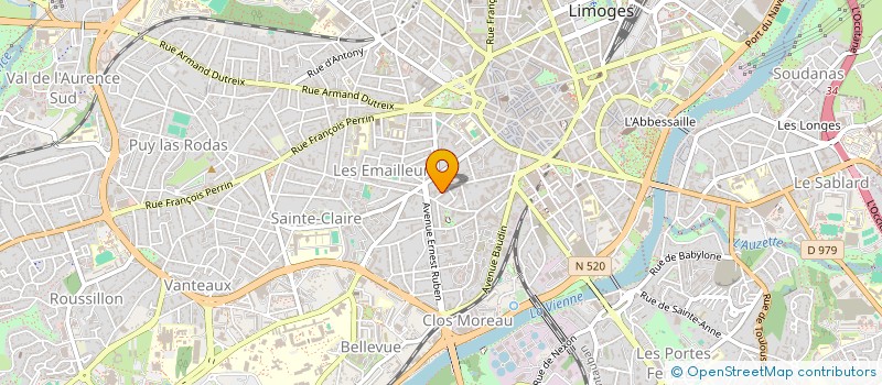 localisation de l'entreprise LBCC INVEST 3 à LIMOGES