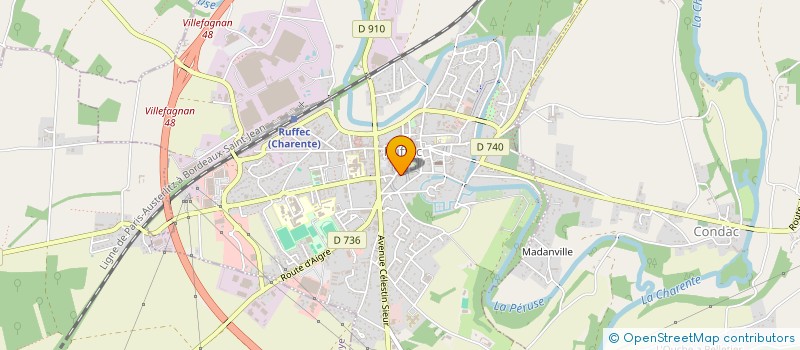 localisation de l'entreprise LBCD à RUFFEC