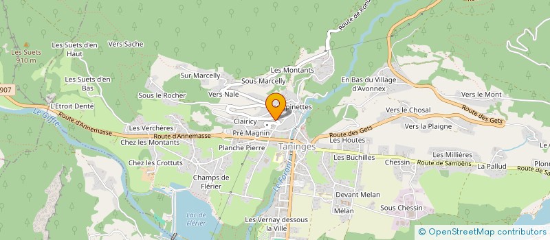 localisation de l'entreprise LBCF à TANINGES