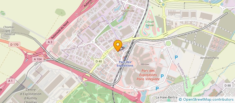 localisation de l'entreprise LBD DEVELOPPEMENT à VILLEPINTE