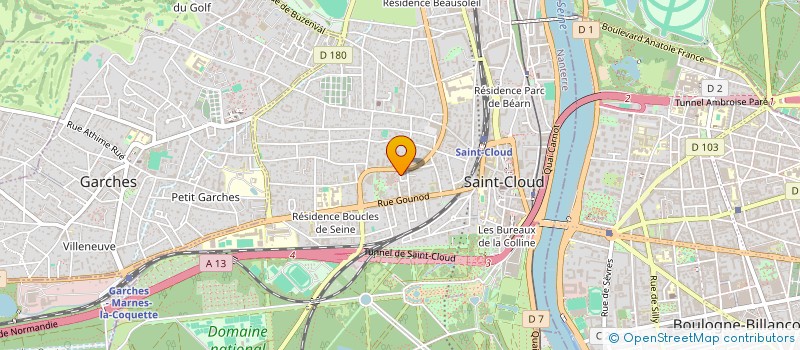 localisation de l'entreprise LBE HOLDING à SAINT-CLOUD