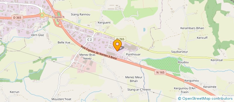 localisation de l'entreprise LBE LOCATION  SAINT-EVARZEC