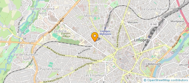 localisation de l'entreprise LBF à LIMOGES
