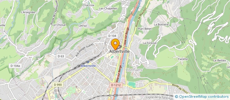 localisation de l'entreprise LBG  ALBERTVILLE