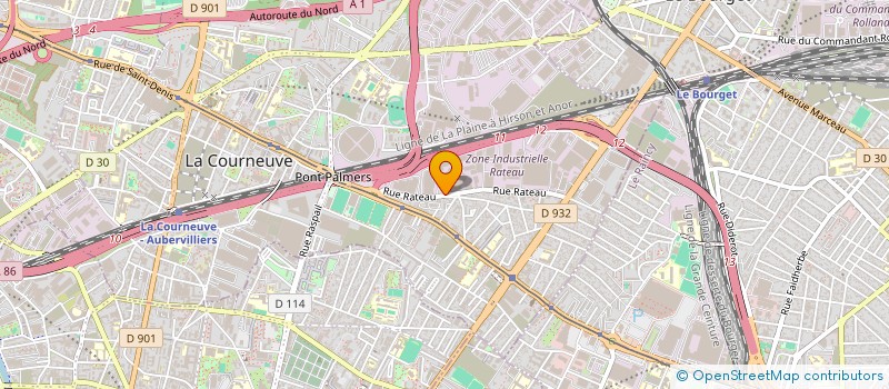 localisation de l'entreprise LBG CONSEIL à LA COURNEUVE