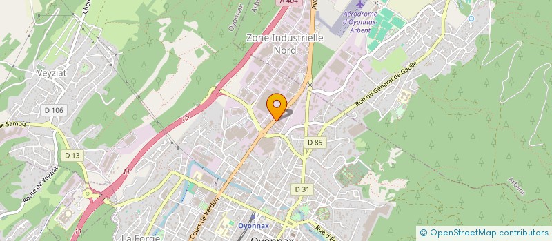 localisation de l'entreprise LBG HOLDING à OYONNAX