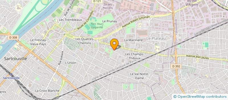 localisation de l'entreprise LBG REVETEMENT à SARTROUVILLE