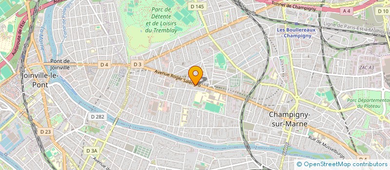 localisation de l'entreprise LBH TRANSPORT à CHAMPIGNY-SUR-MARNE