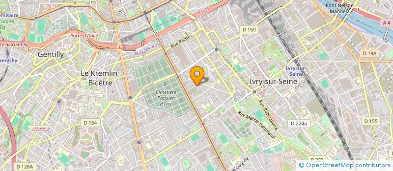 localisation de l'entreprise LBK ELECTRICITE GENERALE  IVRY-SUR-SEINE