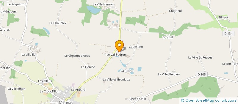 localisation de l'entreprise LBL VOLAILLES à MENEAC