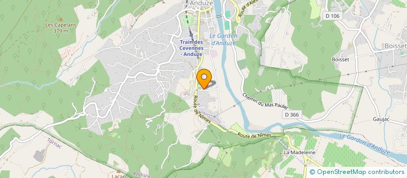 localisation de l'entreprise LBM à ANDUZE