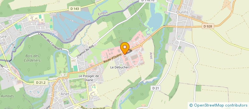 localisation de l'entreprise LBM à ANET