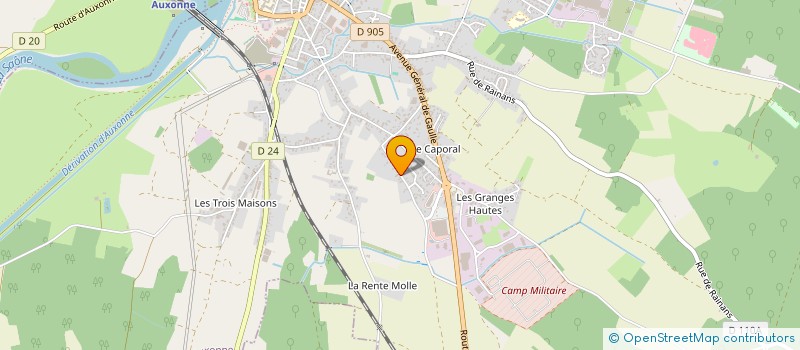 localisation de l'entreprise LBM  AUXONNE