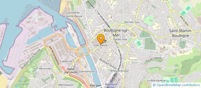 localisation de l'entreprise LBM DISTRI à BOULOGNE-SUR-MER
