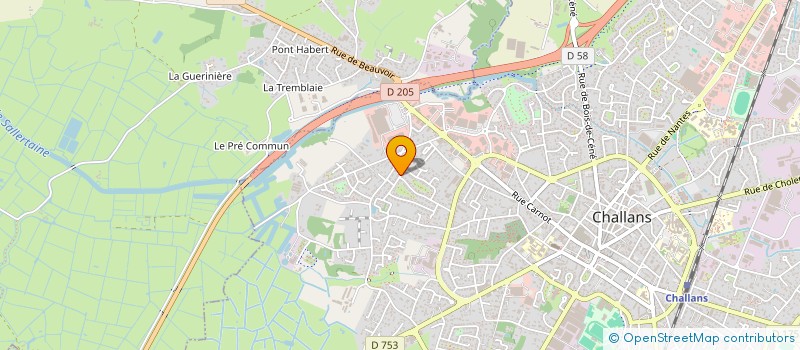 localisation de l'entreprise LBM OUEST à CHALLANS