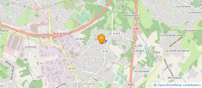 localisation de l'entreprise LBMI USINAGE à LES SORINIERES