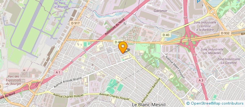 localisation de l'entreprise LBMVP à LE BLANC-MESNIL