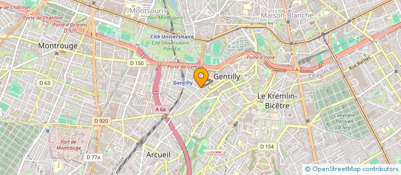 localisation de l'entreprise LBR DEPANNAGE AUTO  GENTILLY