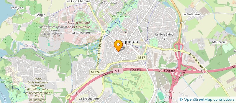 localisation de l'entreprise LBRI à CARQUEFOU