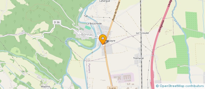 localisation de l'entreprise LBS (LAVELANET BONNAC SONORISATION) à BONNAC