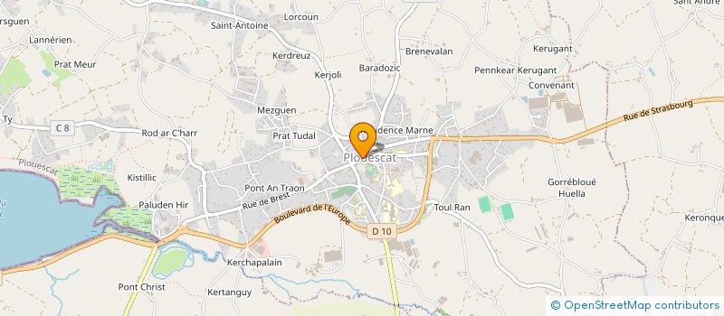 localisation de l'entreprise LBT  PLOUESCAT
