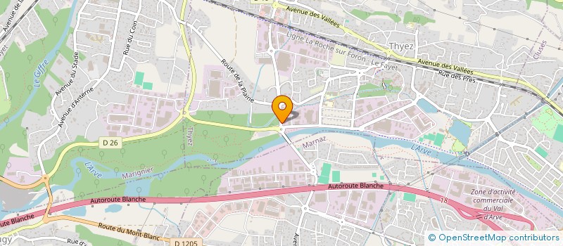 localisation de l'entreprise LBT  THYEZ
