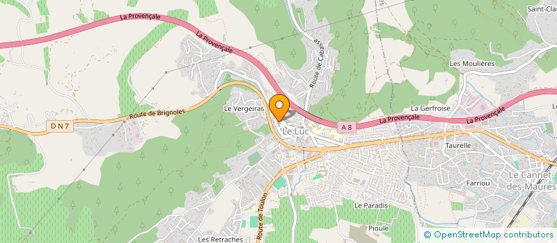 localisation de l'entreprise LBTP  LE LUC