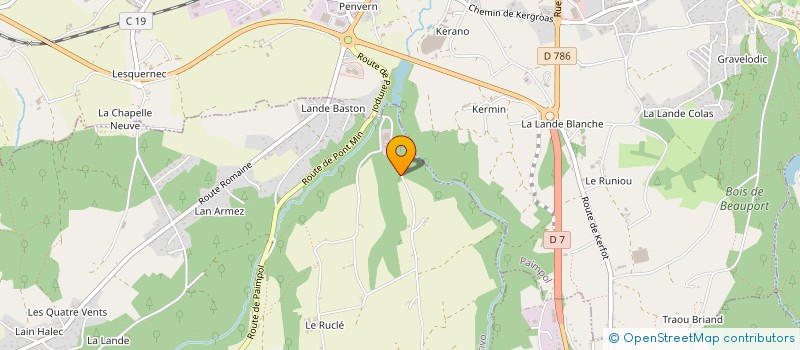 localisation de l'entreprise LBTP  PLOURIVO