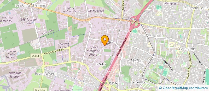 localisation de l'entreprise LBV SOLUTIONS  MERIGNAC