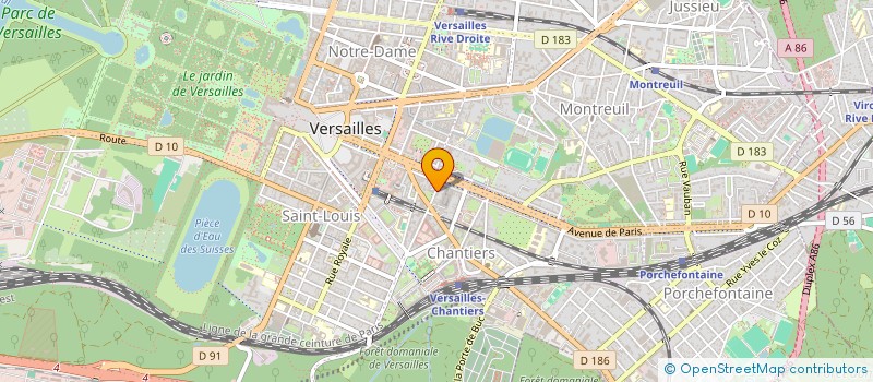 localisation de l'entreprise LC AGENCEMENT à VERSAILLES