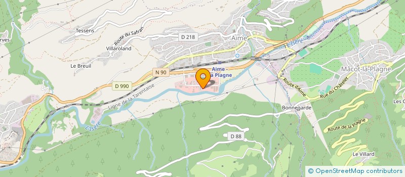 localisation de l'entreprise LC AUTO CONTROLE à AIME-LA-PLAGNE