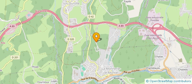 localisation de l'entreprise LC CHAUFFAGE  LA MONNERIE-LE-MONTEL