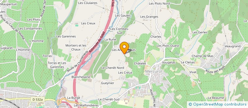 localisation de l'entreprise LC FERRONNERIE  MERCUROL-VEAUNES