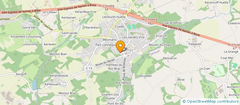 localisation de l'entreprise LC MORVAN  LOPERHET