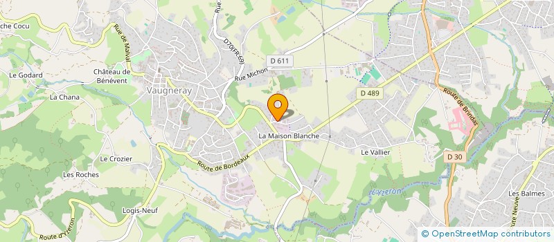 localisation de l'entreprise LC PISCINES  VAUGNERAY