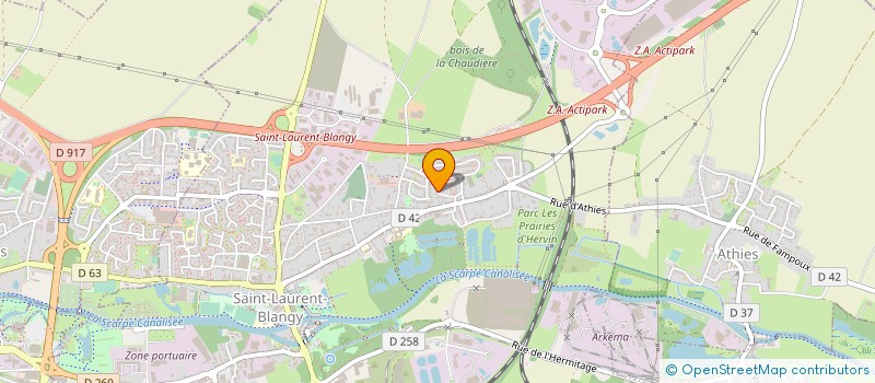 localisation de l'entreprise LC.PLOMBERIE  SAINT-LAURENT-BLANGY