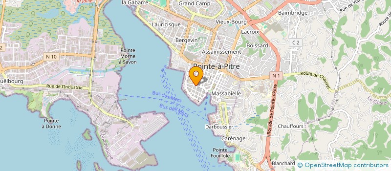 localisation de l'entreprise LC SARL à POINTE A PITRE