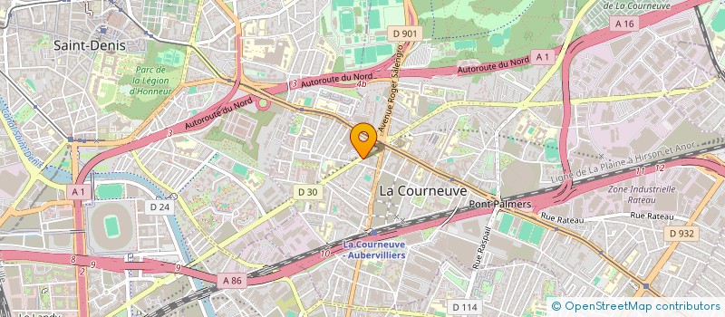 localisation de l'entreprise LC SOLIDARITE POUR TOUS à LA COURNEUVE