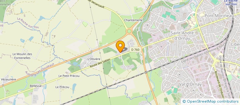 localisation de l'entreprise LC SOLUTIONS  SAINTE-FLAIVE-DES-LOUPS