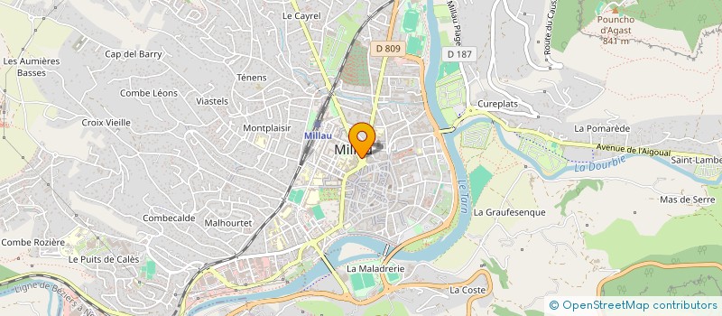 localisation de l'entreprise LC2I  MILLAU